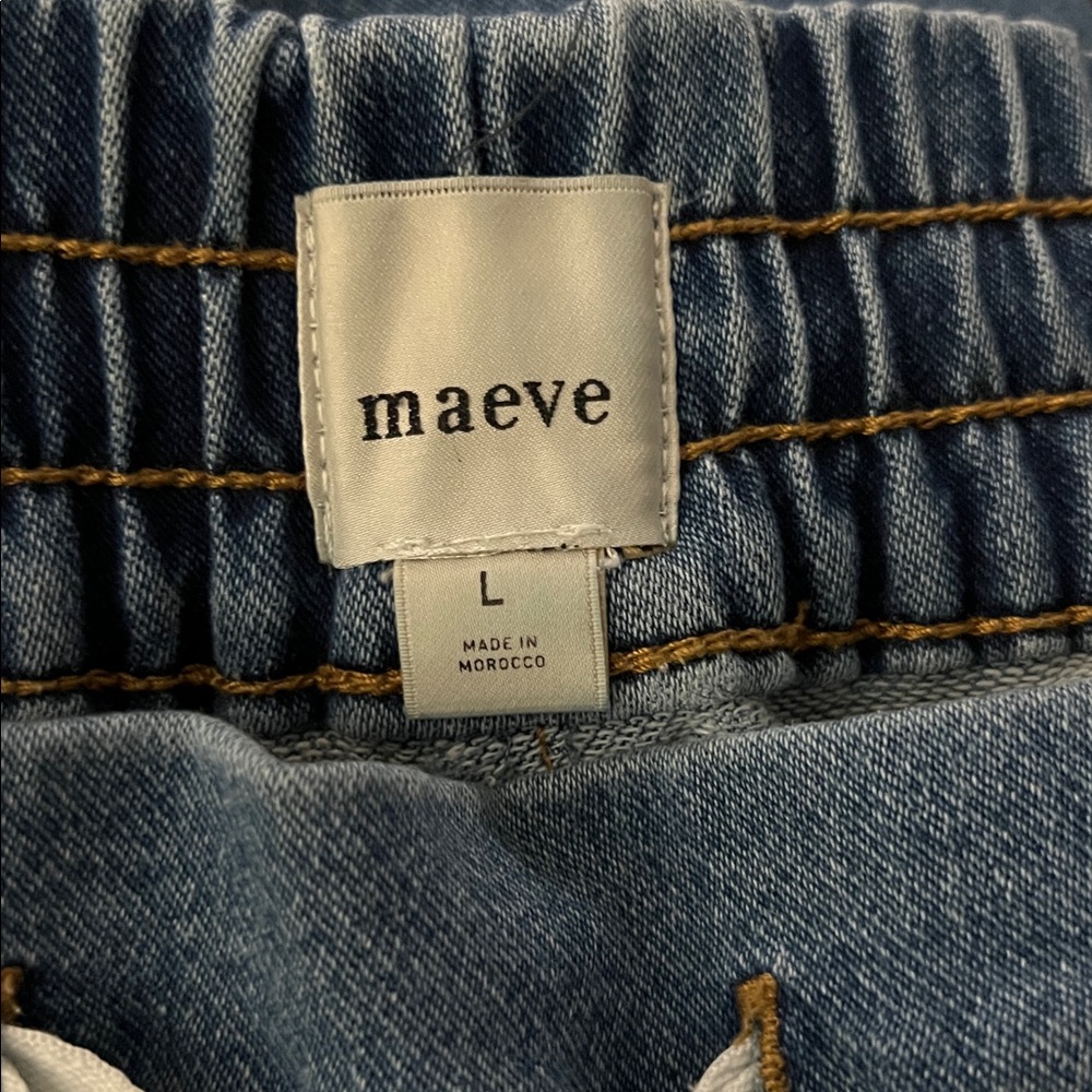 Anthropologie Maeve Wide Leg Tie Waist Jean Women’s Large - Picture 5 of 8